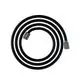 AXOR-HG-AXOR-ShowerSolutions-Textilbrauseschlauch-2-m-mit-konischer-und-zylindrischer-Mutter-Brushed-Black-Chrome-28290340 gallery number 1